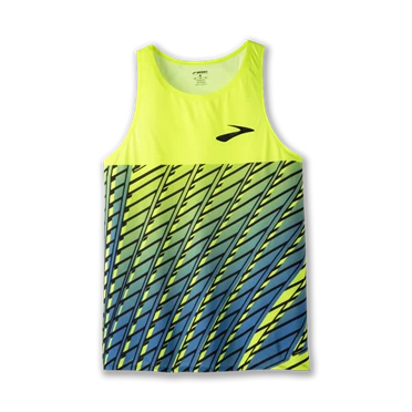 Brooks Elite Singlet Löpartopp Herr Vita | 249-VUQXBT